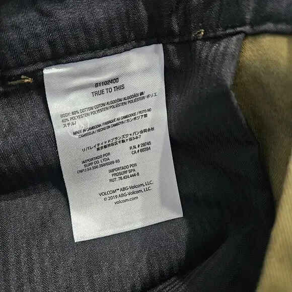 Volcom Women's Chickie High Rise Chino Pants Green Size 29 - Picture 5 of 8